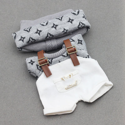 17cm Labubu First and Second Generation Blind Box 10cm Cotton Crying Doll Clothes Knitted Printed Hat