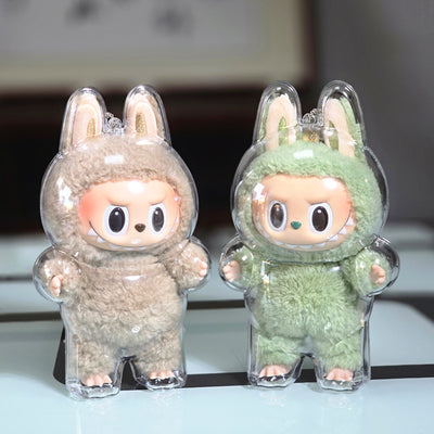 17cm Labubu Protector Case Labubu V1V2V3 Suitable for Wearing Clothes Protective Acrylic Storage Case Transparent DIY Gifts