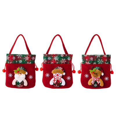 Christmas thick velvet gift bag, candy bag, Christmas Eve apple packaging box, Christmas gift bag