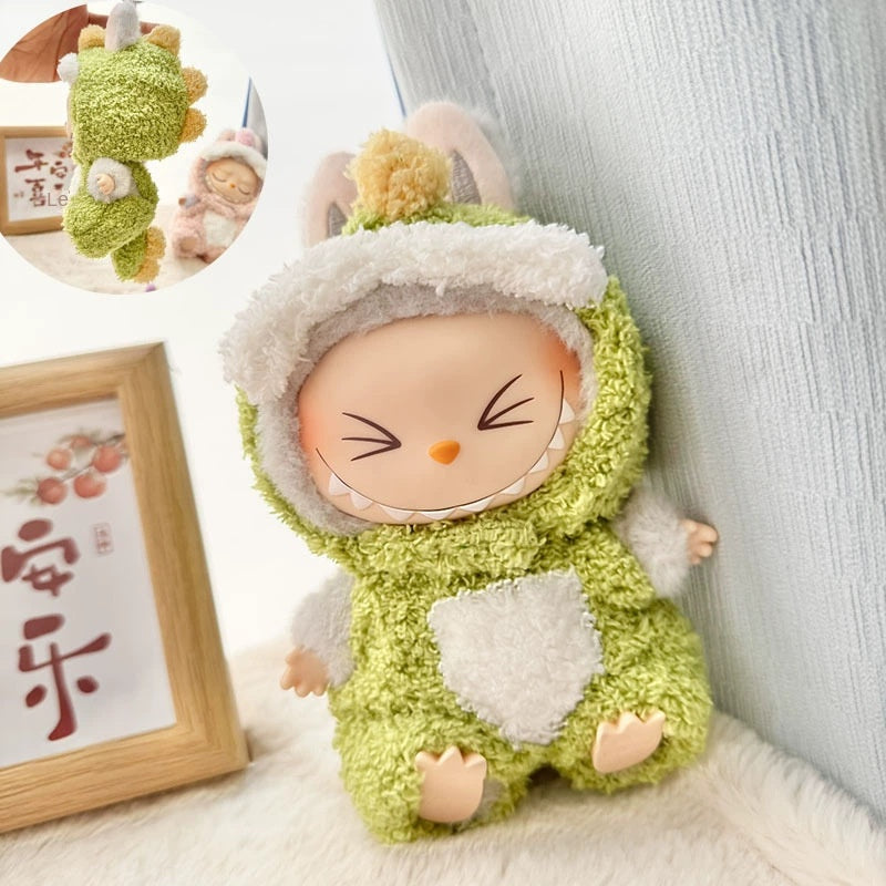 Clothing] Labubu Clothes with PVC Face Pendant, Labubu Sitting Party Series Doll Clothing