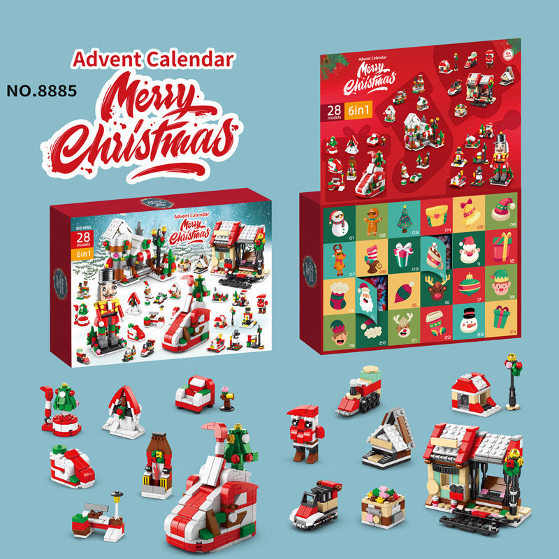 Christmas 24 Surprise Blind Box Small Gift Building Block Set Toy Christmas Gift