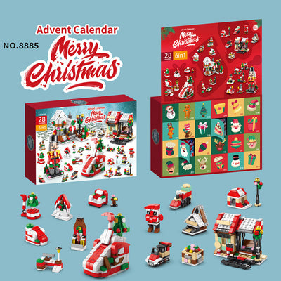 Christmas 24 Surprise Blind Box Small Gift Building Block Set Toy Christmas Gift