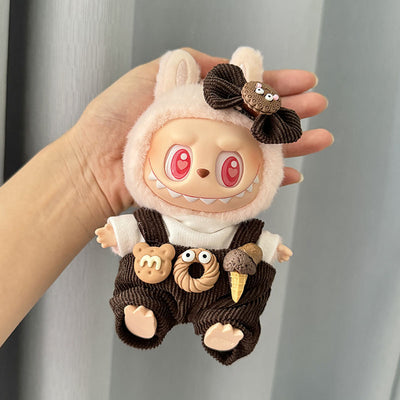 [Clothes Only] 1/2 Generation Labubu Clothing Pendant Labubu Sitting Party Baby Clothes Sweetener Strap Pants Set