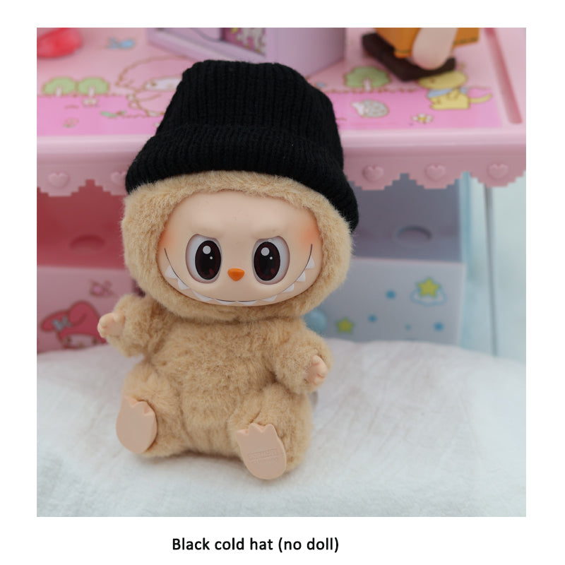 Accessories only Labubu Sitting Party Baby Clothes Black Cold Hat Sunglasses Backpack Trendy Set Labubu Accessories