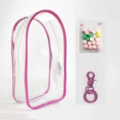 Labubu storage bag PVC high transparency thickened outdoor bag Xingdailu cotton doll exhibition walking bag labubu