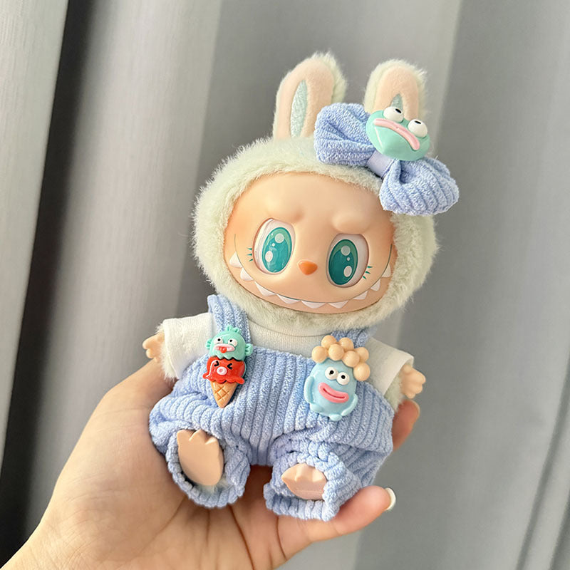 [Clothes Only] 1/2 Generation Labubu Clothing Pendant Labubu Sitting Party Baby Clothes Sweetener Strap Pants Set