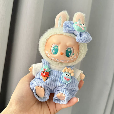 [Clothes Only] 1/2 Generation Labubu Clothing Pendant Labubu Sitting Party Baby Clothes Sweetener Strap Pants Set