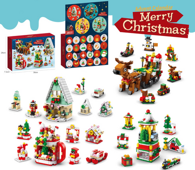 Christmas 24 Surprise Blind Box Small Gift Building Block Set Toy Christmas Gift