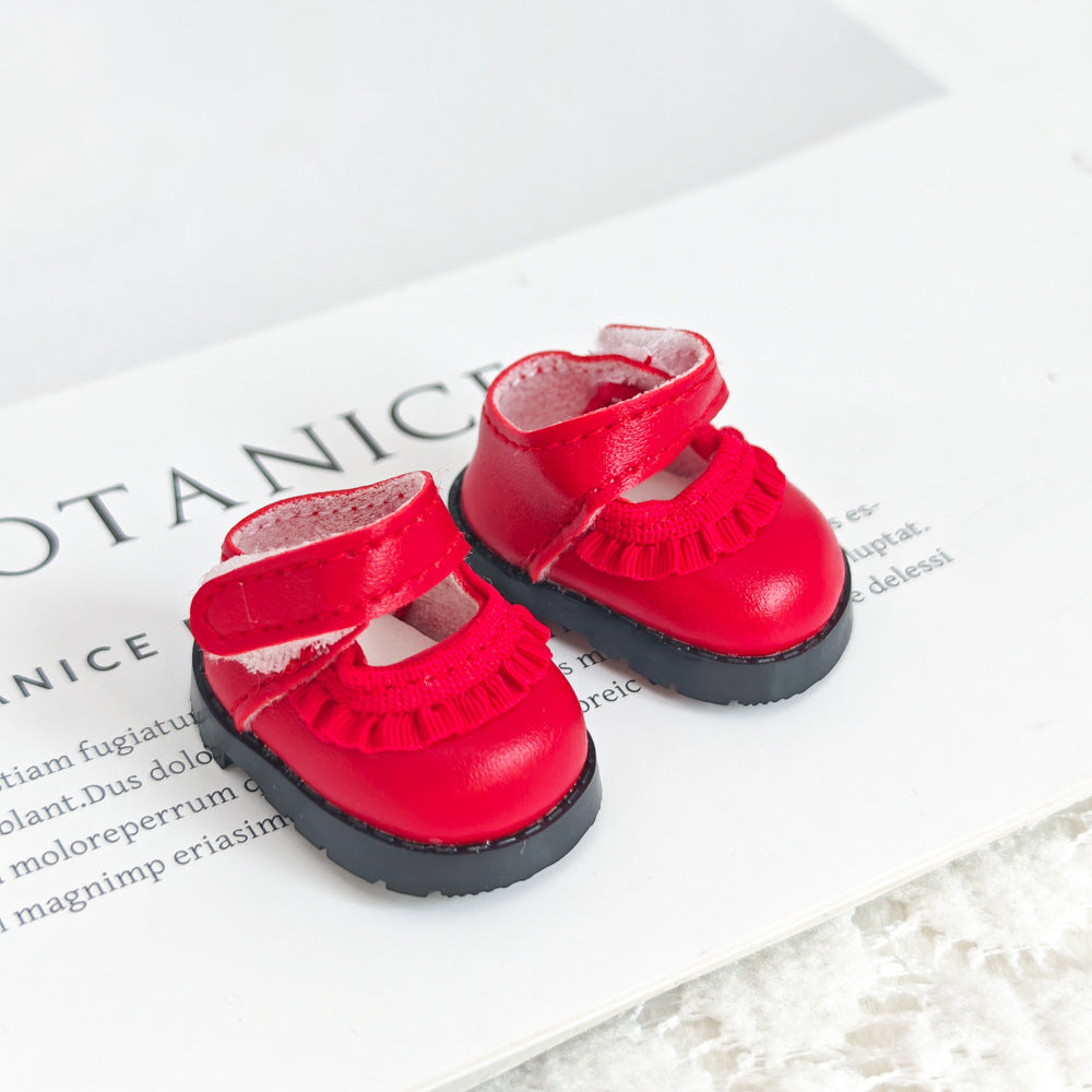 Party Shoes DIY Accessories Labubu Baby Clothes Labubu Rubber Macaron Shoes Fabric One Plush Second Generation