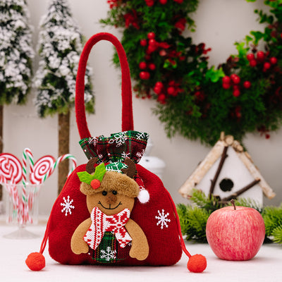 Christmas thick velvet gift bag, candy bag, Christmas Eve apple packaging box, Christmas gift bag