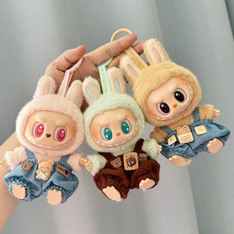 [Clothes Only] 1st/2nd generation Labubu clothes pendant Labubu sitting party baby clothes teddy bear suspenders cute pants
