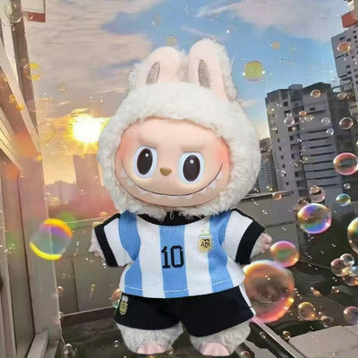 Labubu Doll Clothing Jersey 17cm Pendant First and Second Generation PVC Plush Toy Dress-up Set