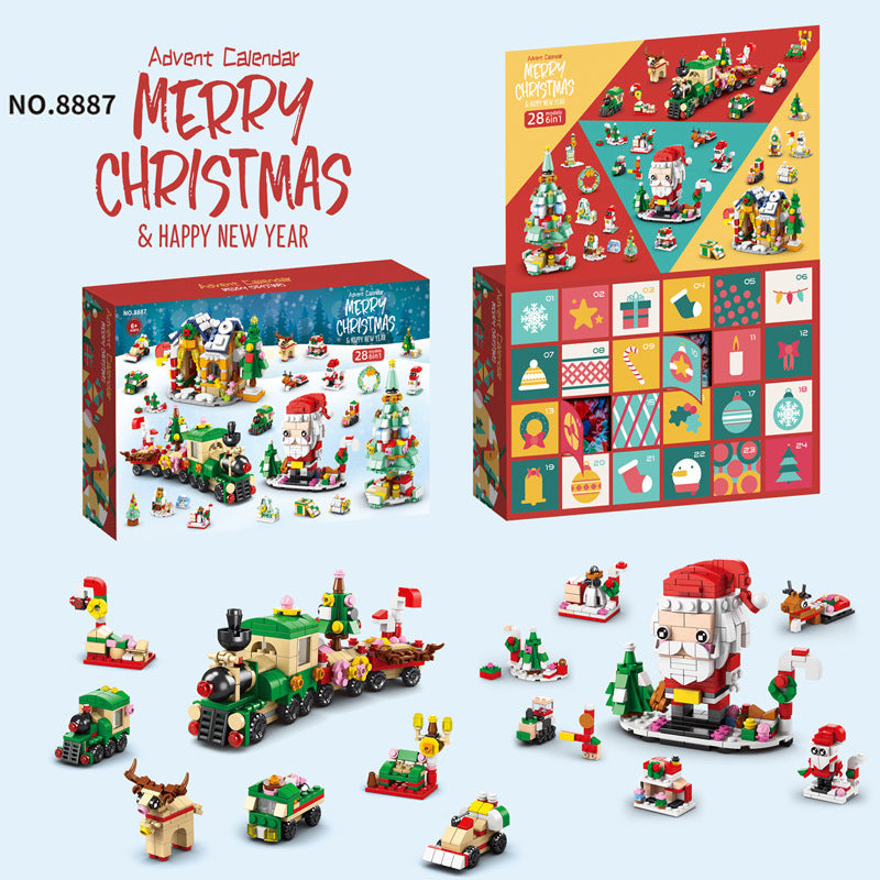 Christmas 24 Surprise Blind Box Small Gift Building Block Set Toy Christmas Gift