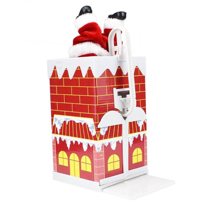 Santa Claus Climbing Chimney Doll Electric Toy With Music Children Kids Christmas Gifts New Year Gifts Decoration Ornaments Toy
