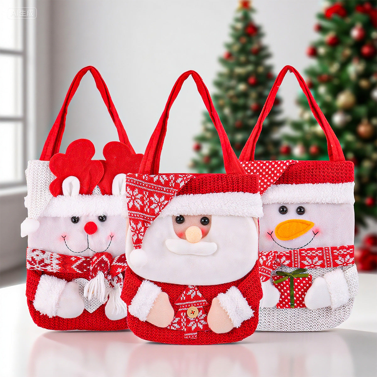 Christmas Knitted Gift Bag