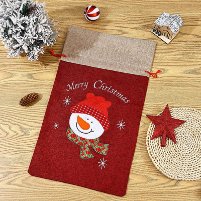Christmas decorations, Christmas gift bags, Christmas candy bags, Santa Claus burlap gift bags, tote bags