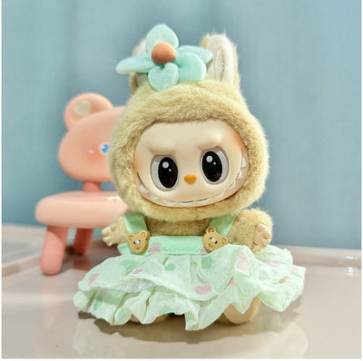 Clothing] Labubu Clothes with PVC Face Pendant, Labubu Sitting Party Series Doll Clothing