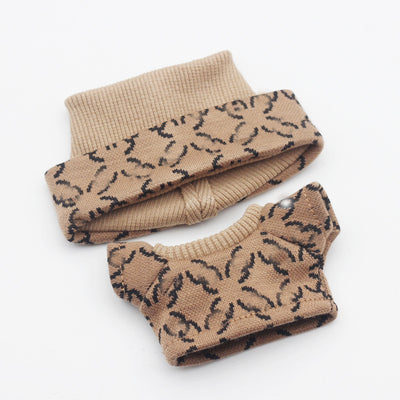 17cm Labubu First and Second Generation Blind Box 10cm Cotton Crying Doll Clothes Knitted Printed Hat