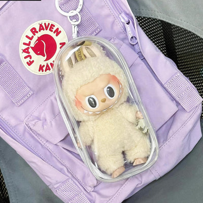 Labubu storage bag PVC high transparency thickened outdoor bag Xingdailu cotton doll exhibition walking bag labubu