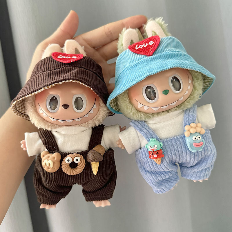 [Clothes Only] 1/2 Generation Labubu Clothing Pendant Labubu Sitting Party Baby Clothes Sweetener Strap Pants Set