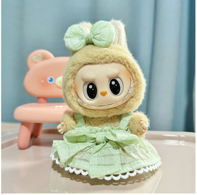 Clothing] Labubu Clothes with PVC Face Pendant, Labubu Sitting Party Series Doll Clothing