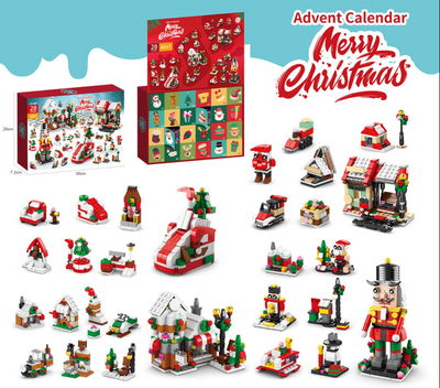 Christmas 24 Surprise Blind Box Small Gift Building Block Set Toy Christmas Gift