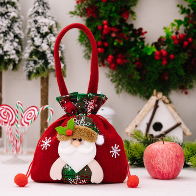 Christmas thick velvet gift bag, candy bag, Christmas Eve apple packaging box, Christmas gift bag