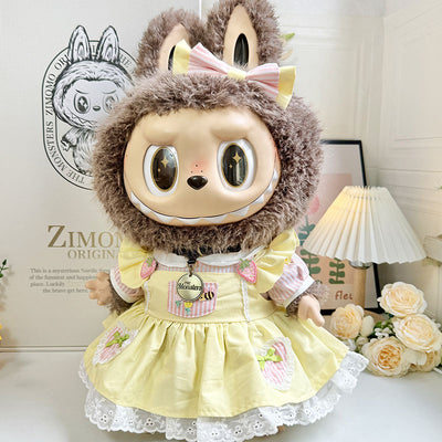 Clothing with 58cm LABUBU Design ZIMOMO Doll Clothes Rubber LABUBU Plush Toy Clothing Cute