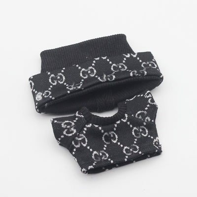 17cm Labubu First and Second Generation Blind Box 10cm Cotton Crying Doll Clothes Knitted Printed Hat