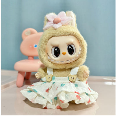 Clothing] Labubu Clothes with PVC Face Pendant, Labubu Sitting Party Series Doll Clothing